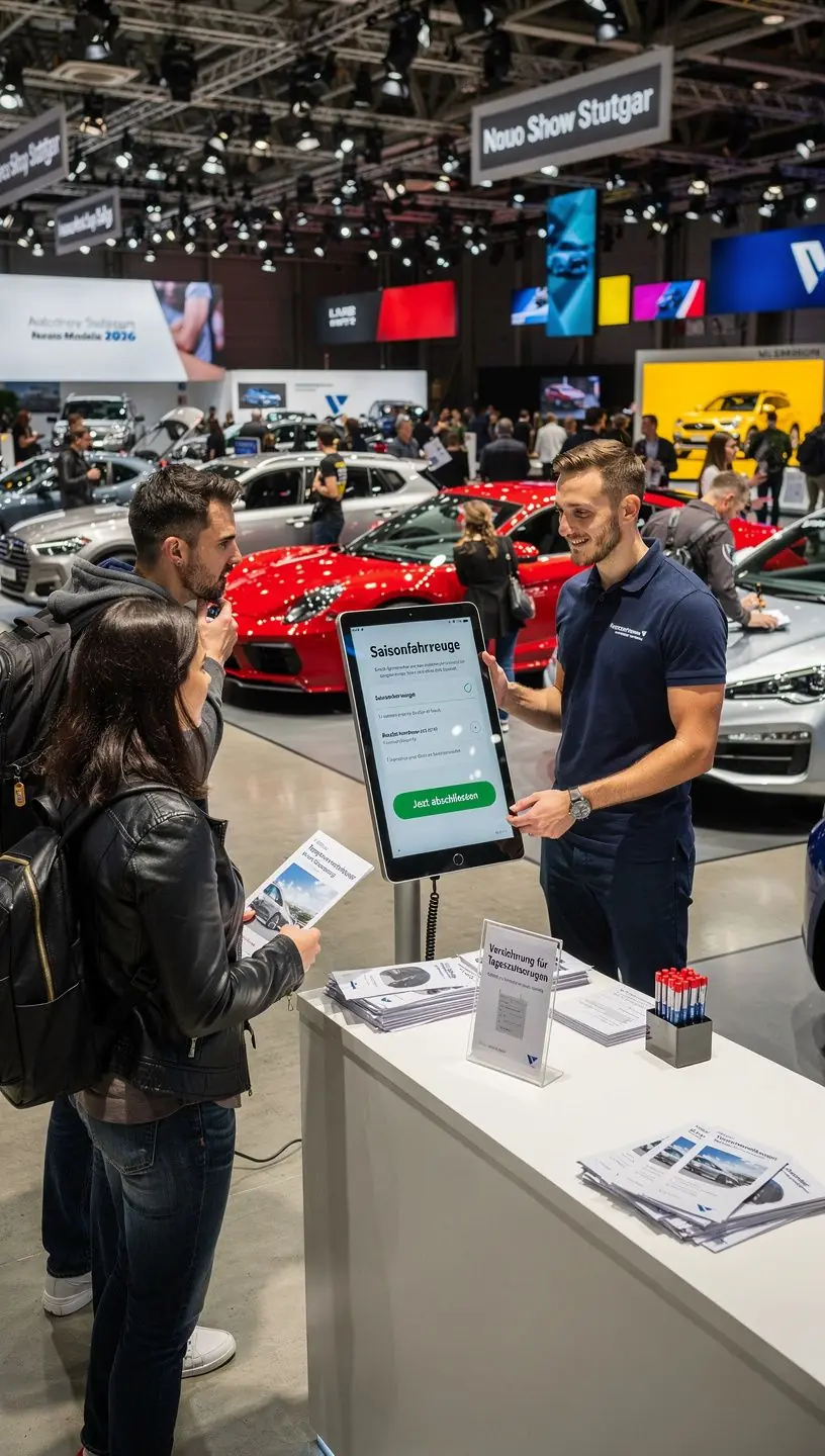Illustration eines Fahrzeugs mit Symbolen für begrenzte Nutzung und temporären Versicherungsschutz.